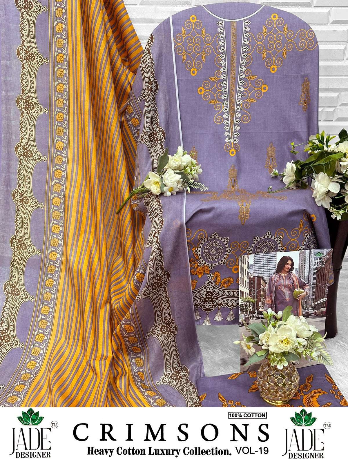 CRIMSONS HEAVY COTTON LUXURY COLLECTION VOL - 19 OPEN PIC BY JADE DESIGNER